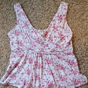 Sundance Pink Floral Sleeveless Blouse